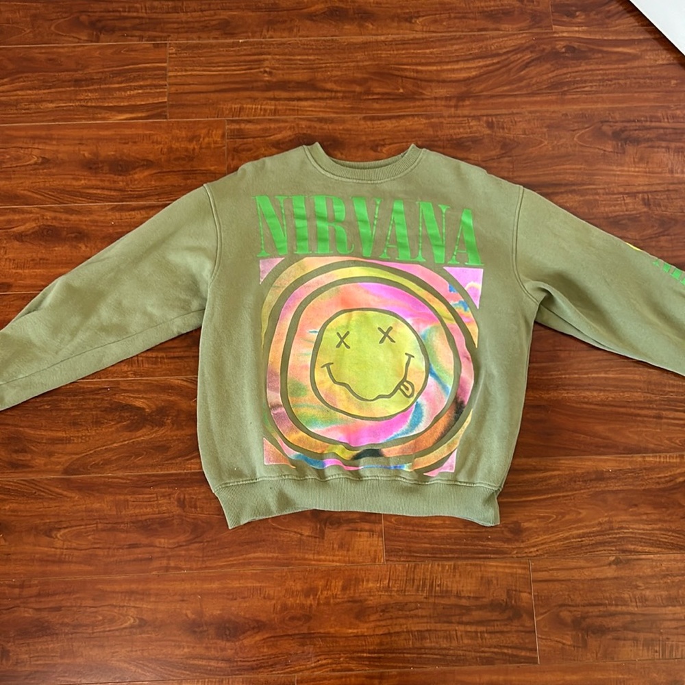 Green (cotton on) Nirvana crew neck